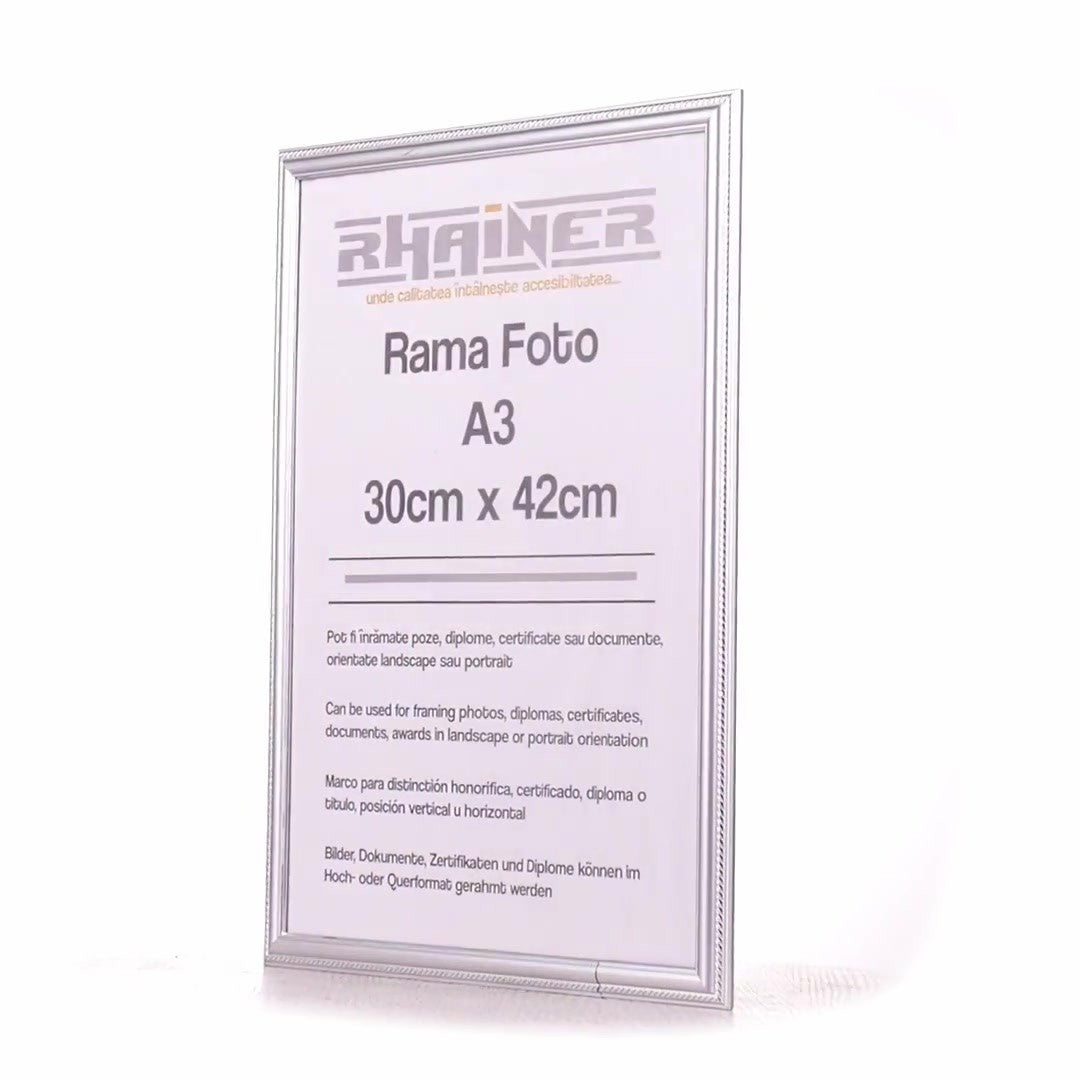 Athos silver photo frame A3