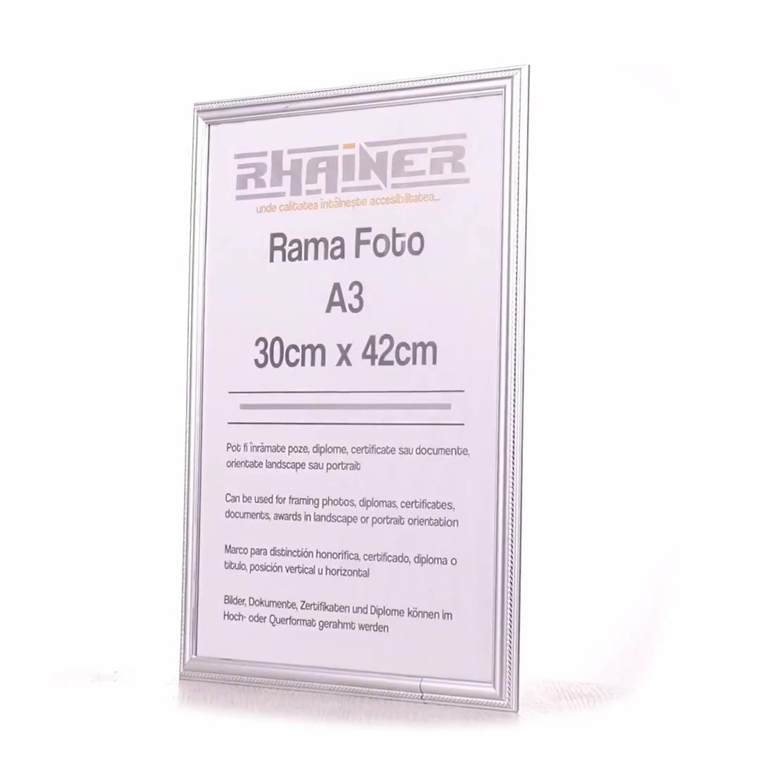 Athos silver photo frame A3