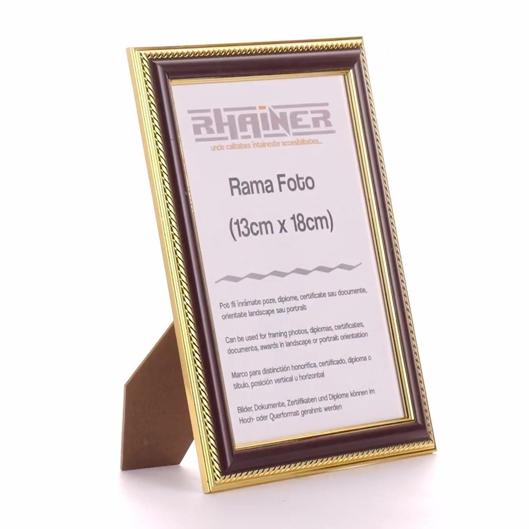 Rama foto Athos maro+auriu 13x18