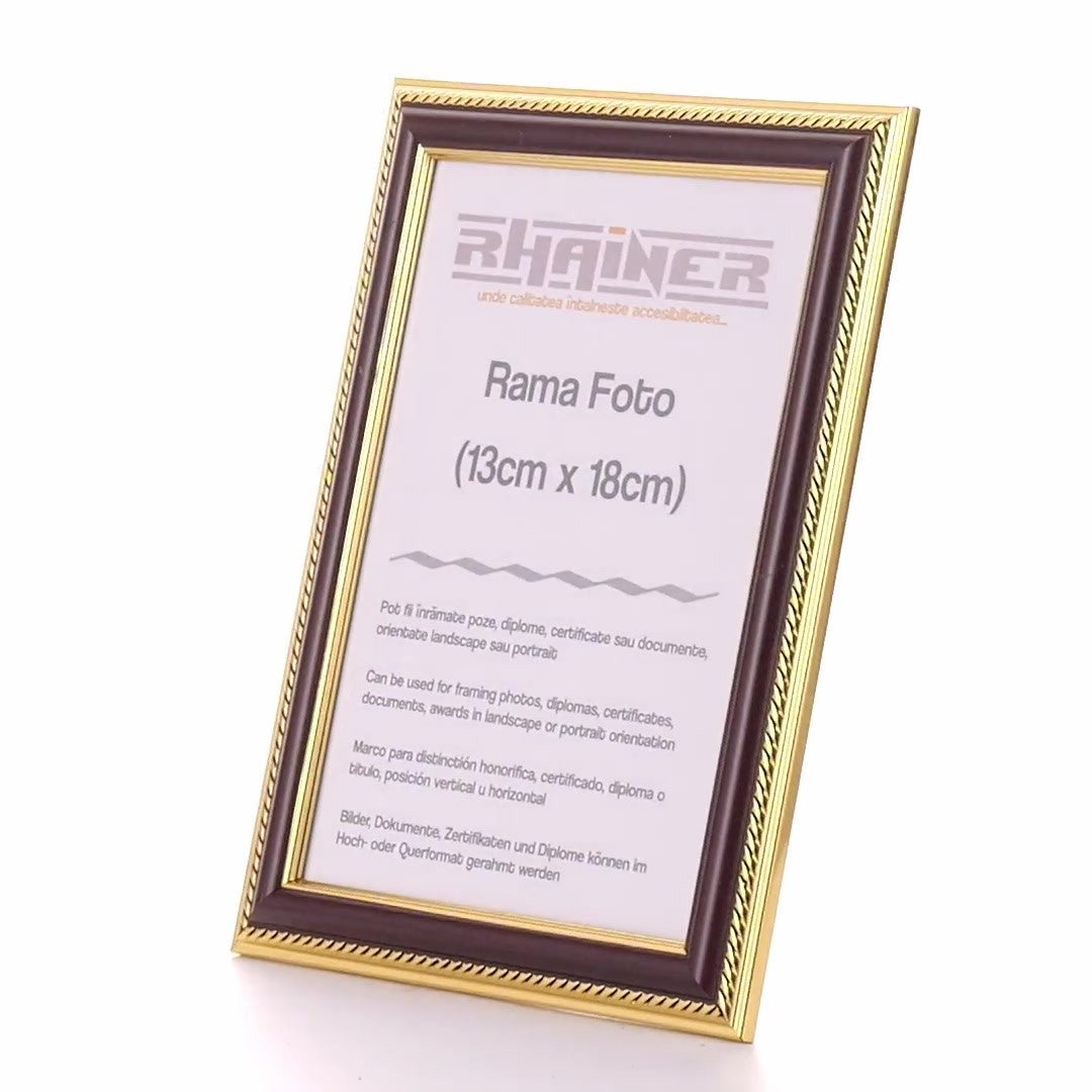 Rama foto Athos maro+auriu 13x18