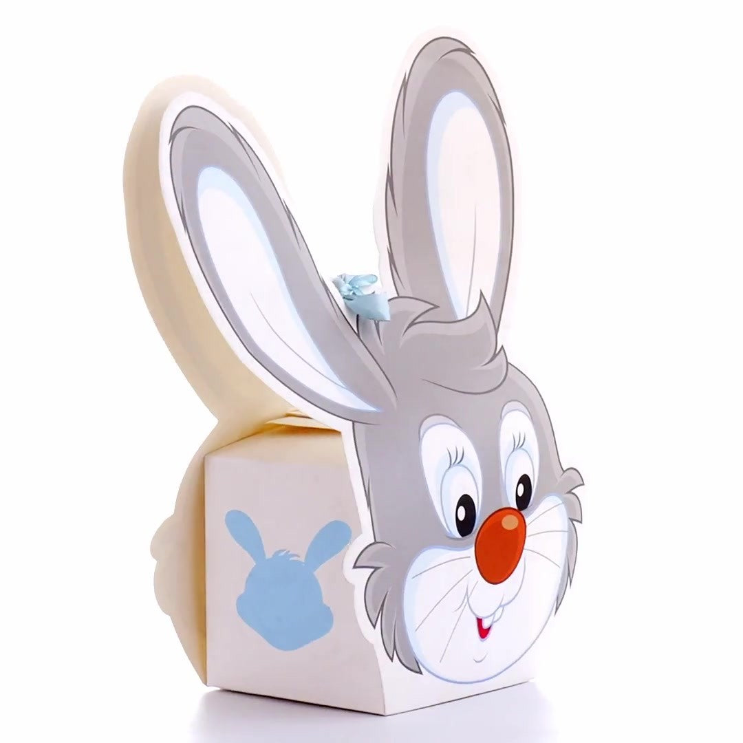 Box of 3D cheerful bunny mugs