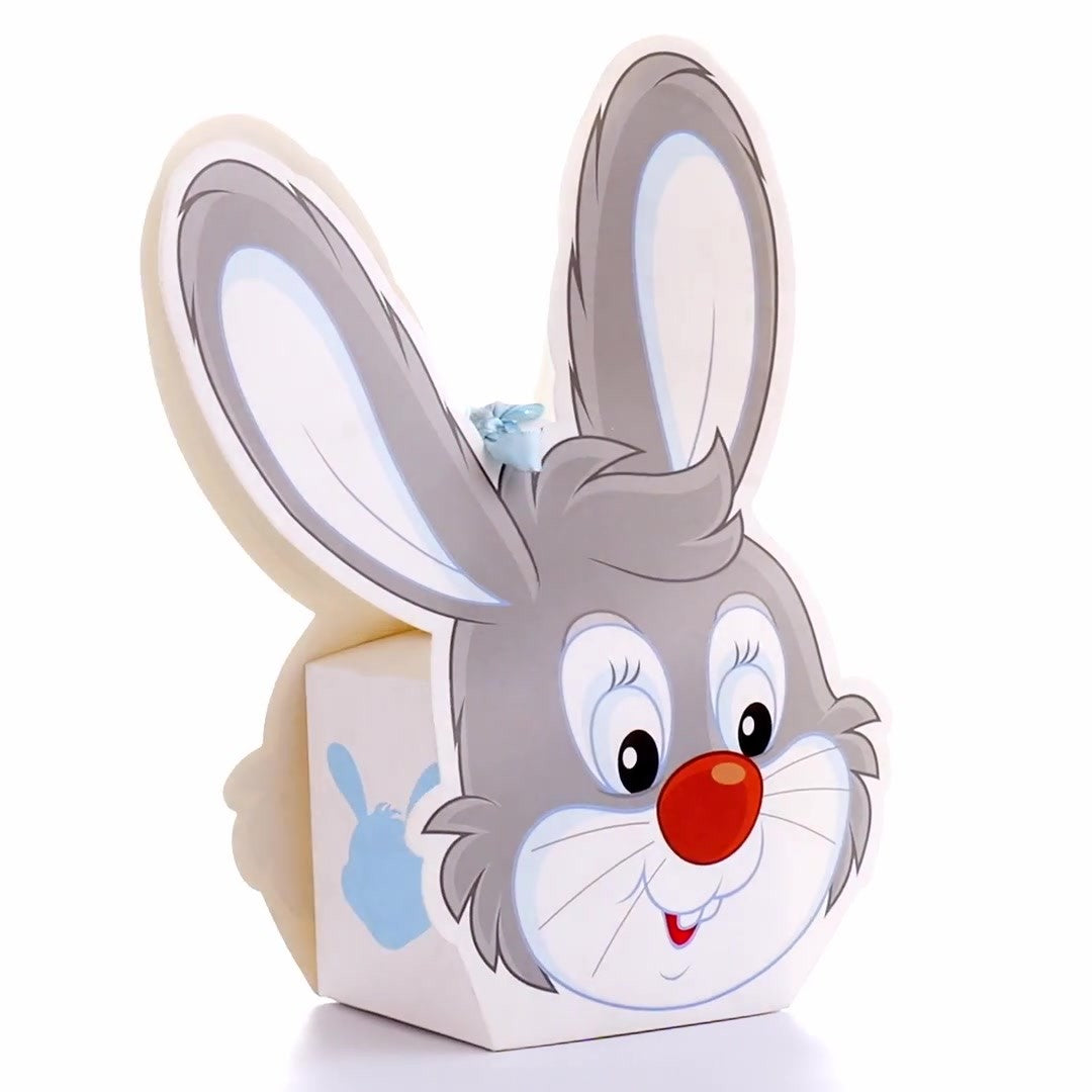 Box of 3D cheerful bunny mugs