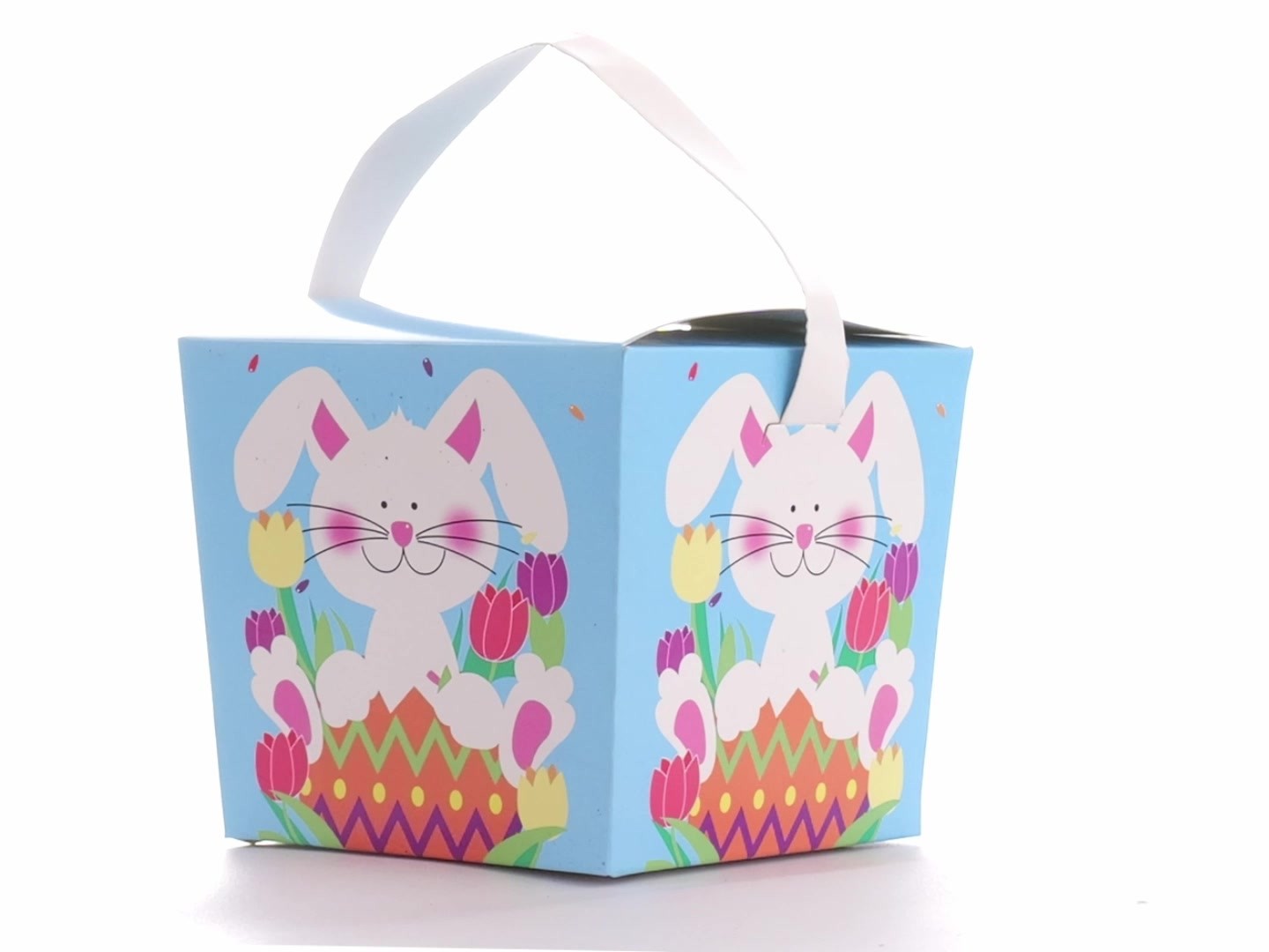 Easter basket-style mug box - Spring Bunny