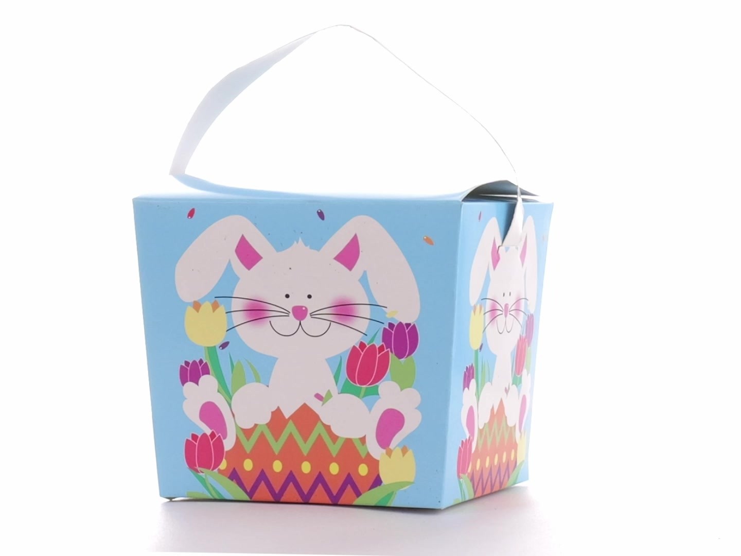 Easter basket-style mug box - Spring Bunny