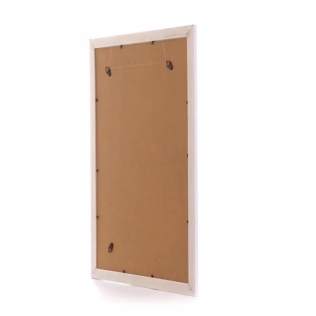 Barrio white+silver photo frame A3