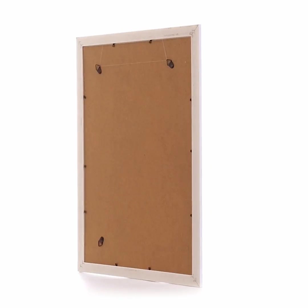Barrio white+silver photo frame A3