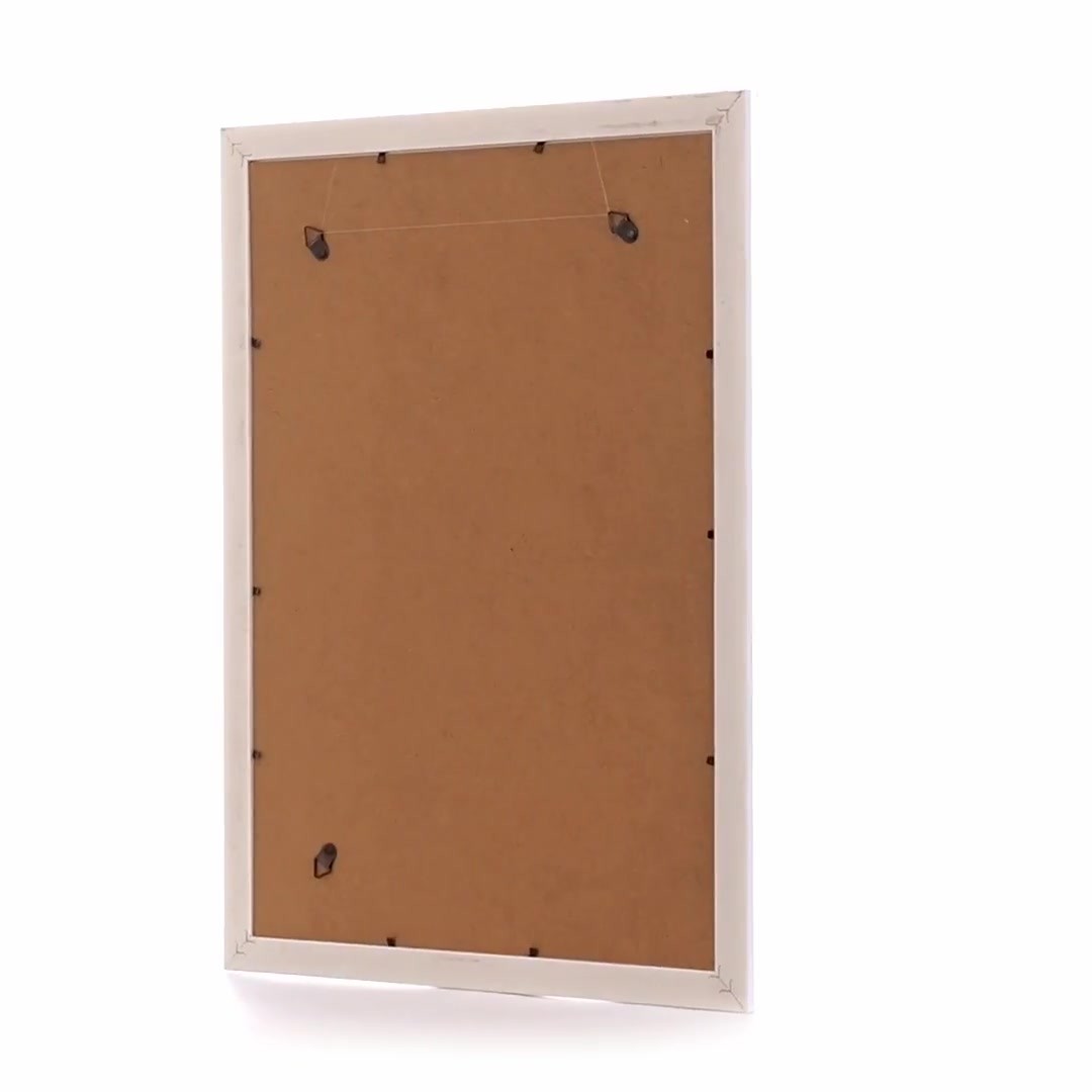 Barrio white+silver photo frame A3