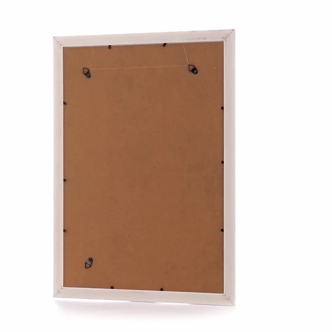 Barrio white+silver photo frame A3