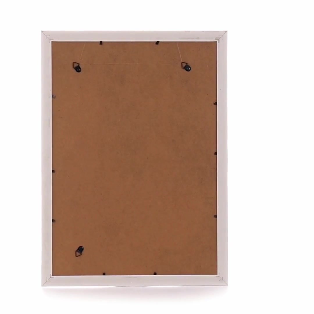 Barrio white+silver photo frame A3
