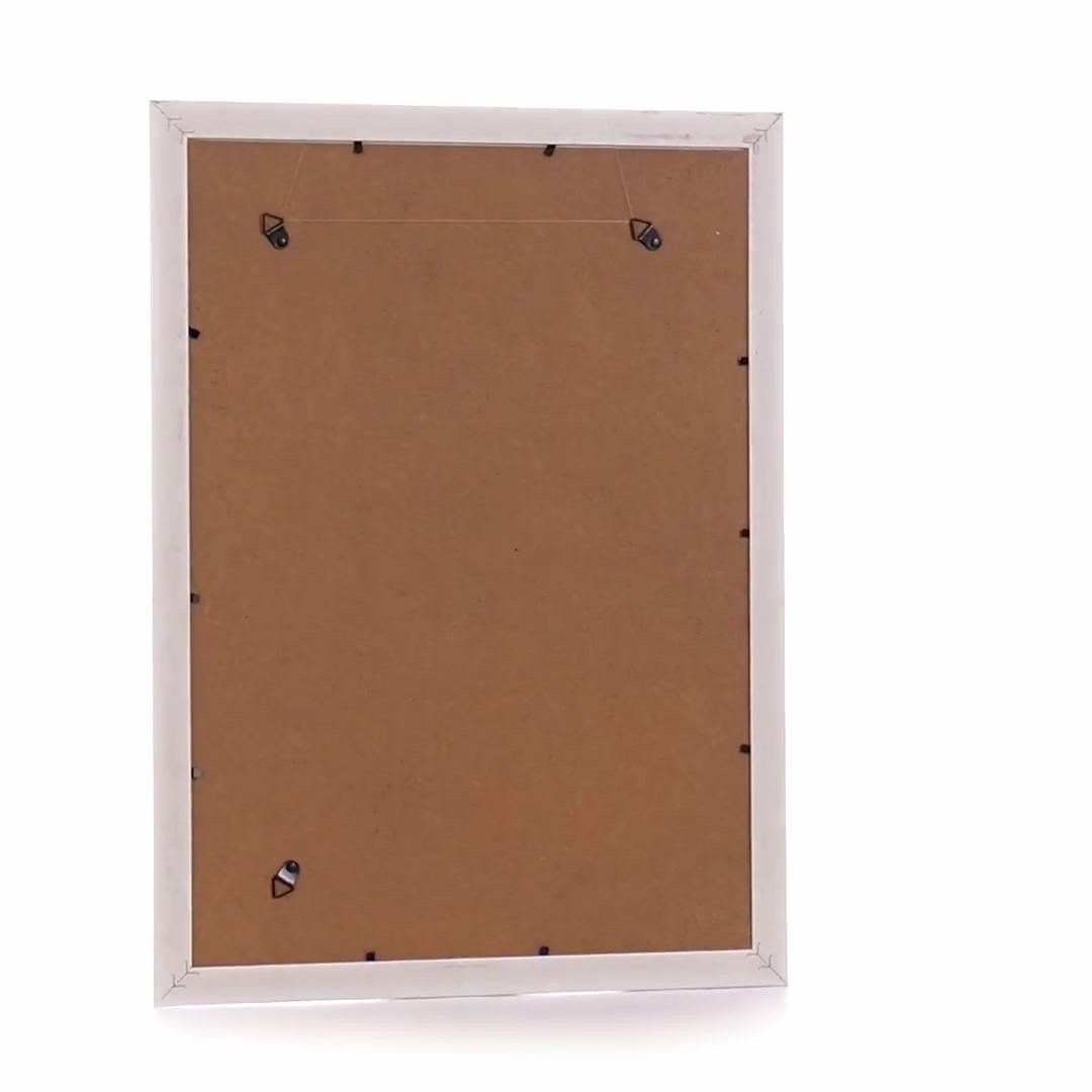 Barrio white+silver photo frame A3
