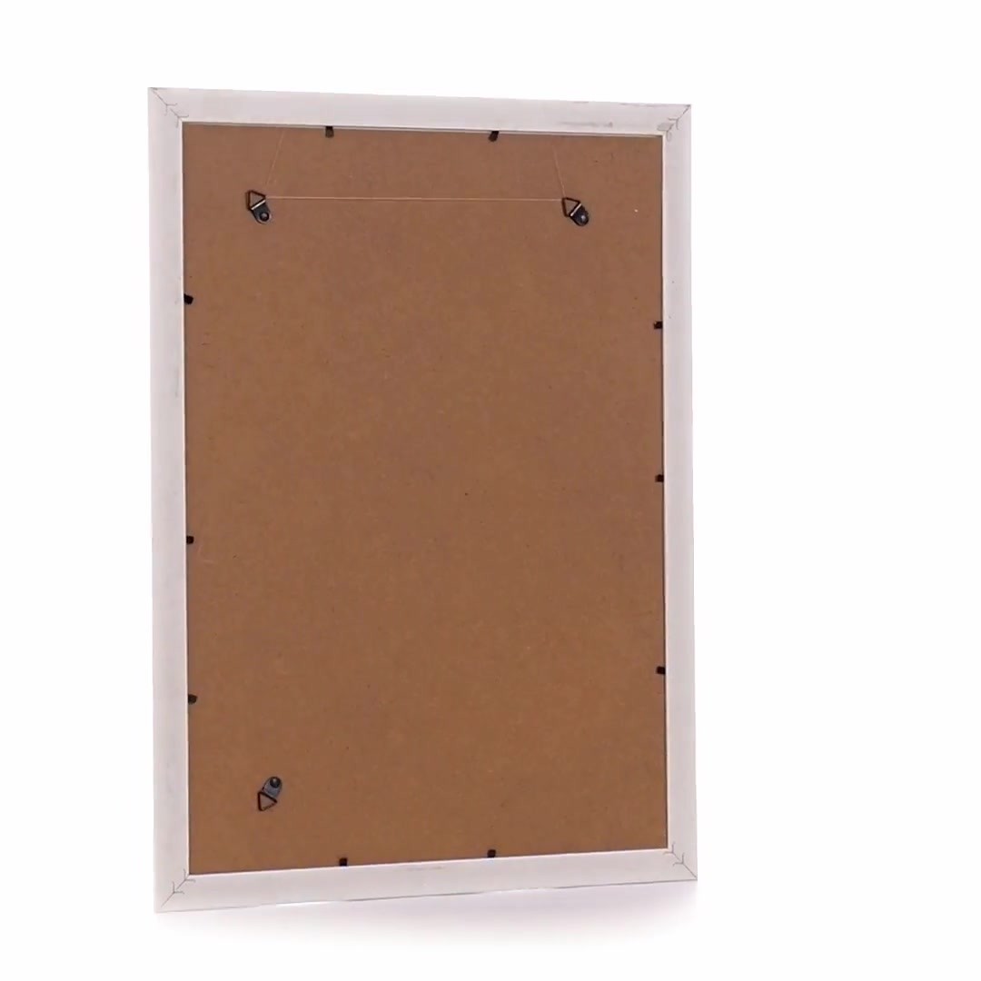 Barrio white+silver photo frame A3