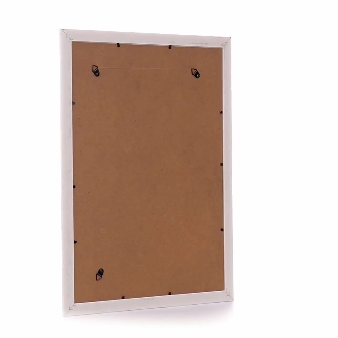 Barrio white+silver photo frame A3