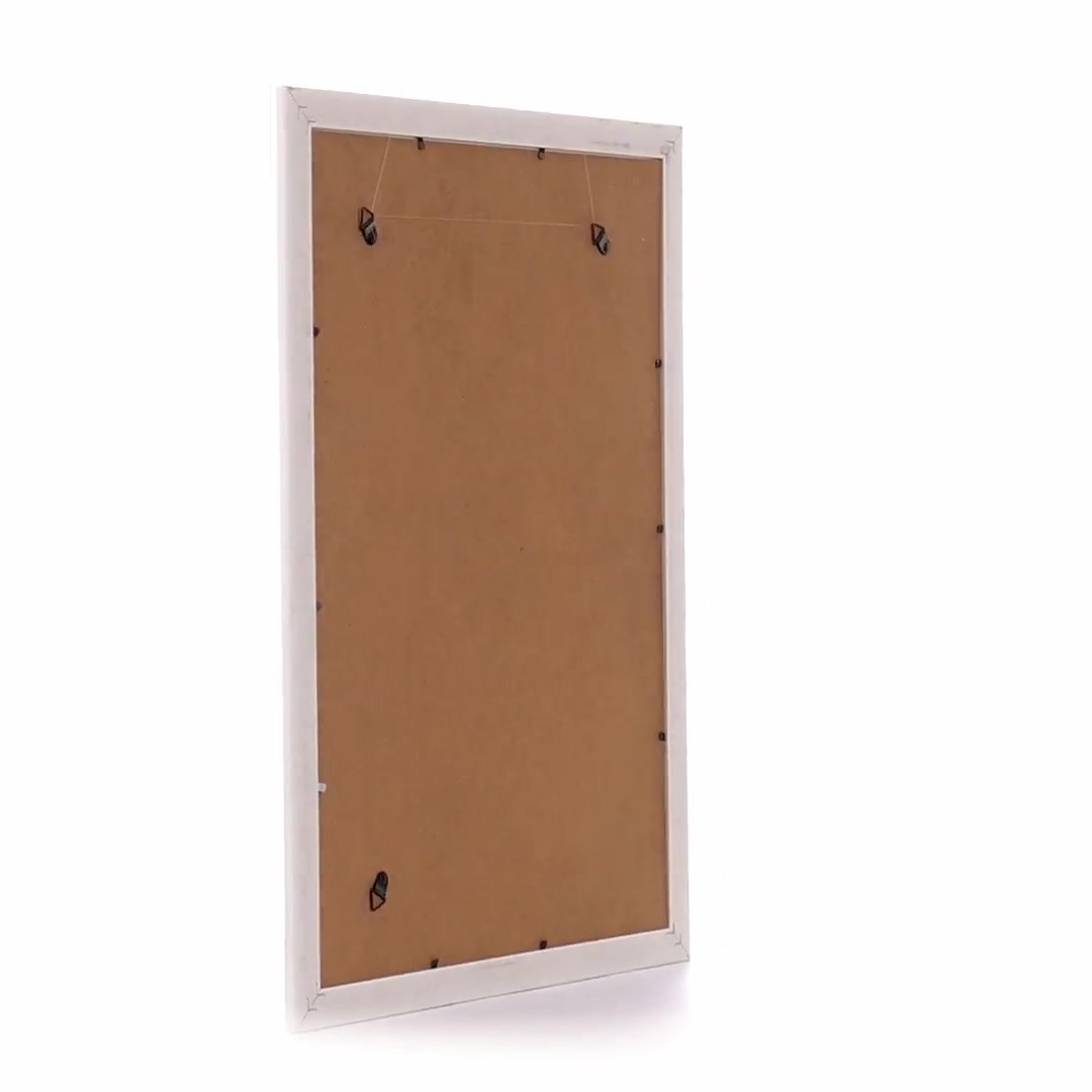 Barrio white+silver photo frame A3