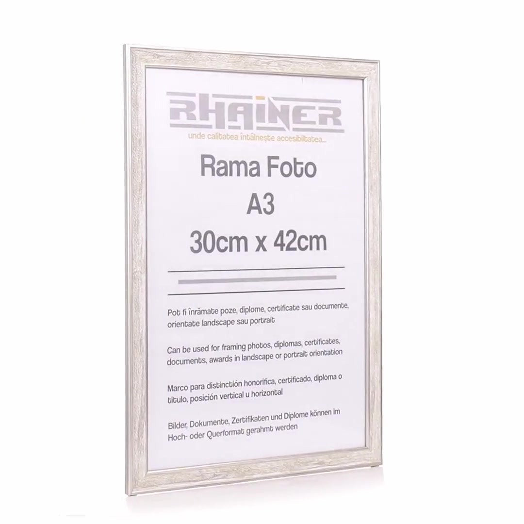 Silver Porto photo frame A3