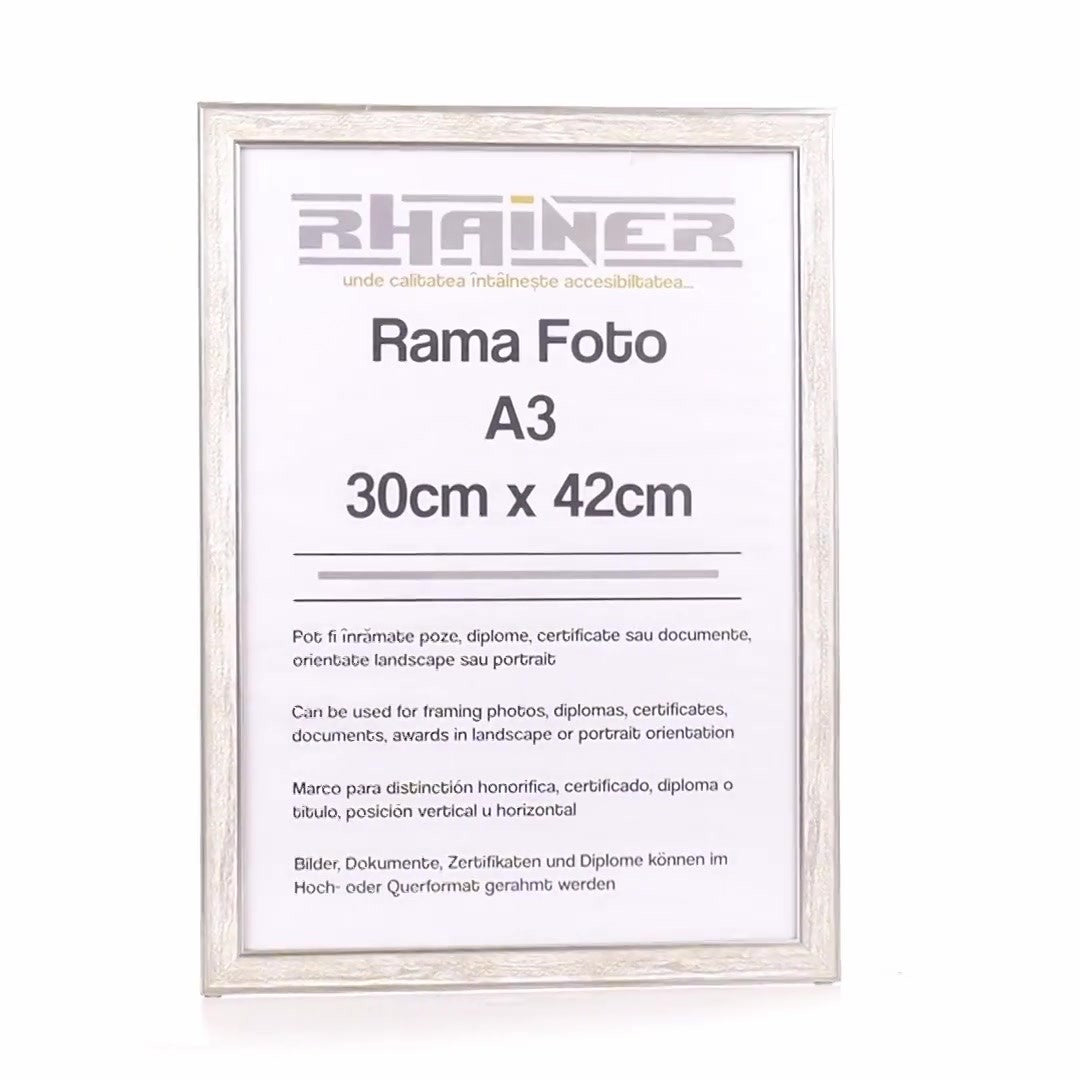 Silver Porto photo frame A3