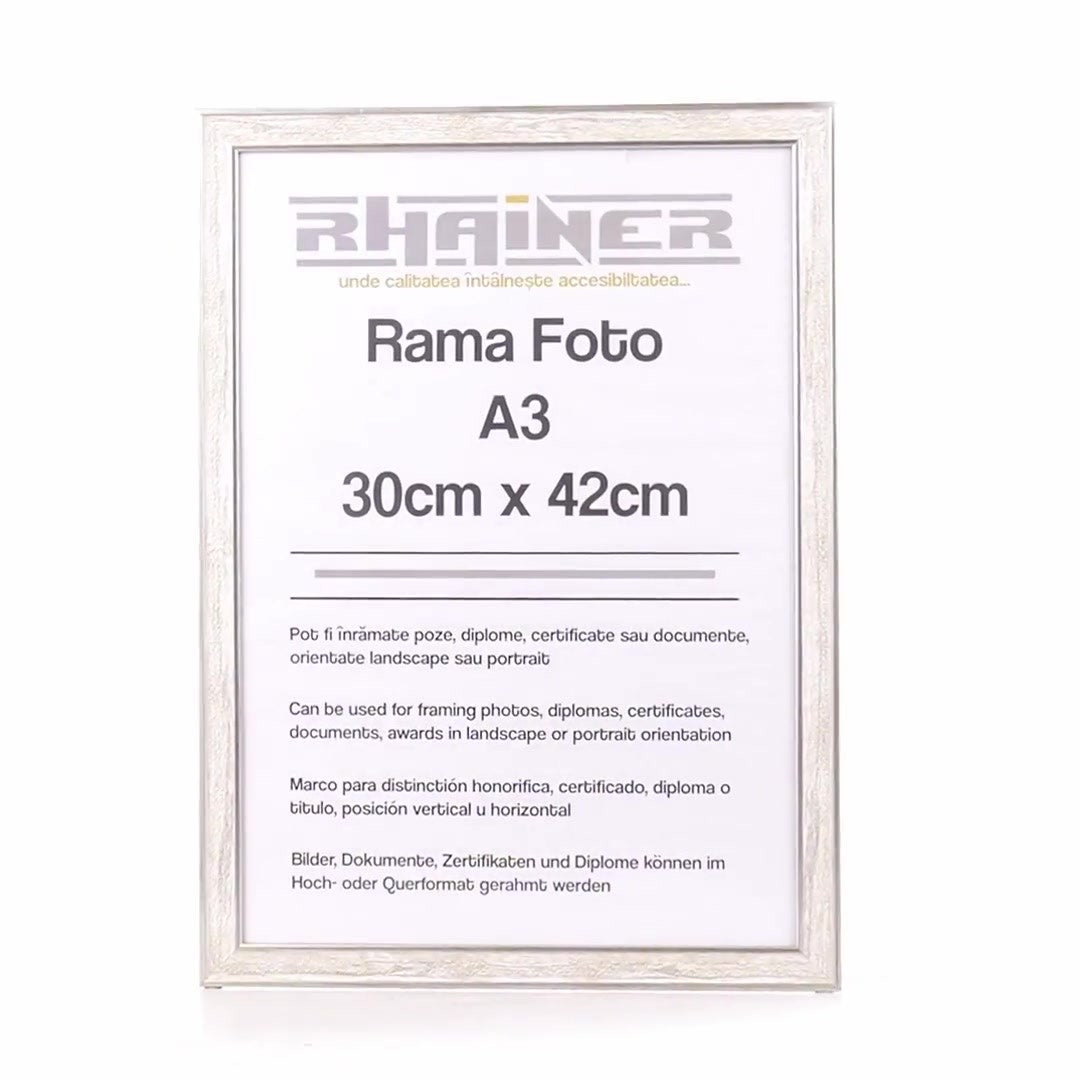 Silver Porto photo frame A3