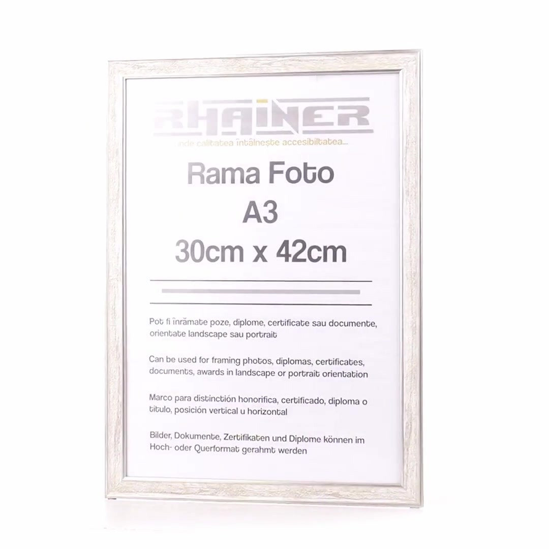 Silver Porto photo frame A3