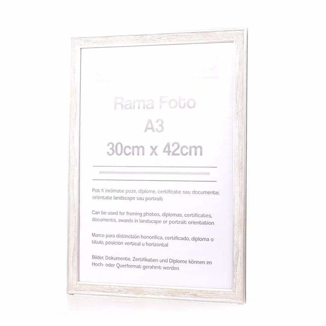 Silver Porto photo frame A3