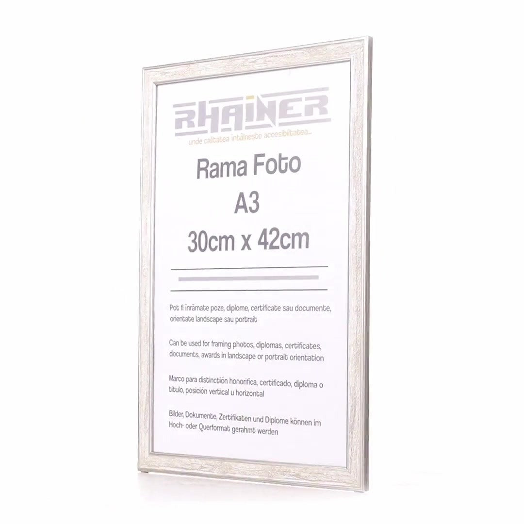 Silver Porto photo frame A3