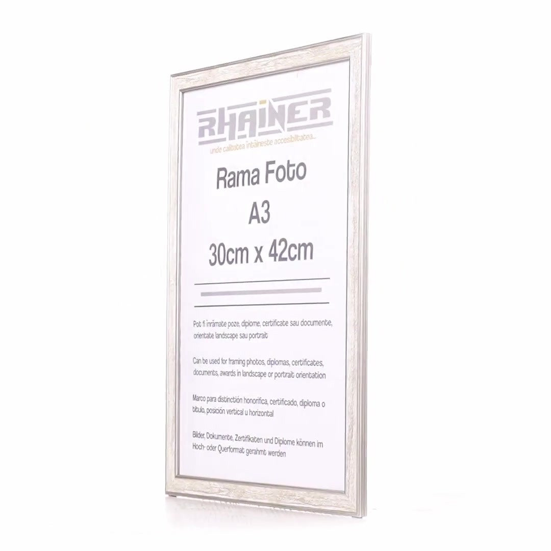 Silver Porto photo frame A3