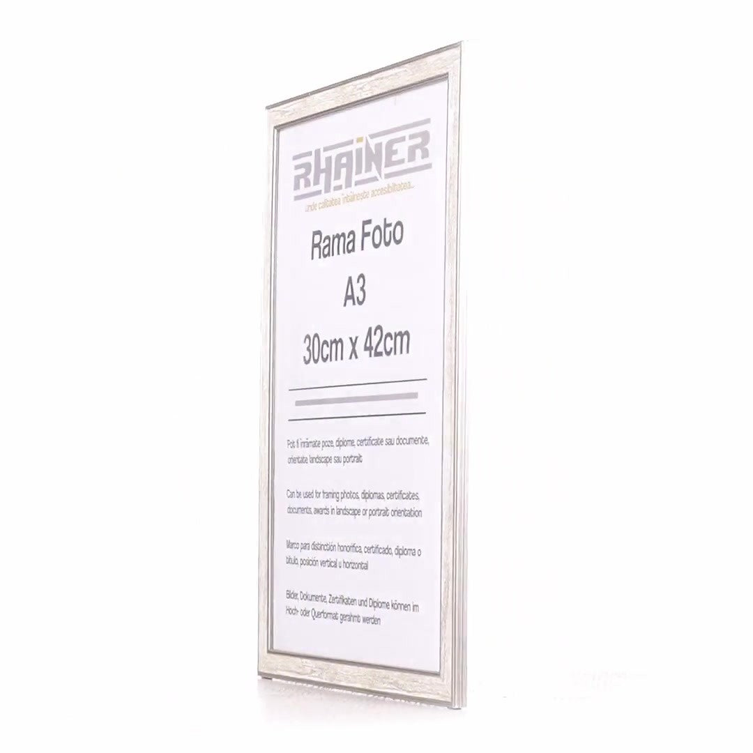 Silver Porto photo frame A3