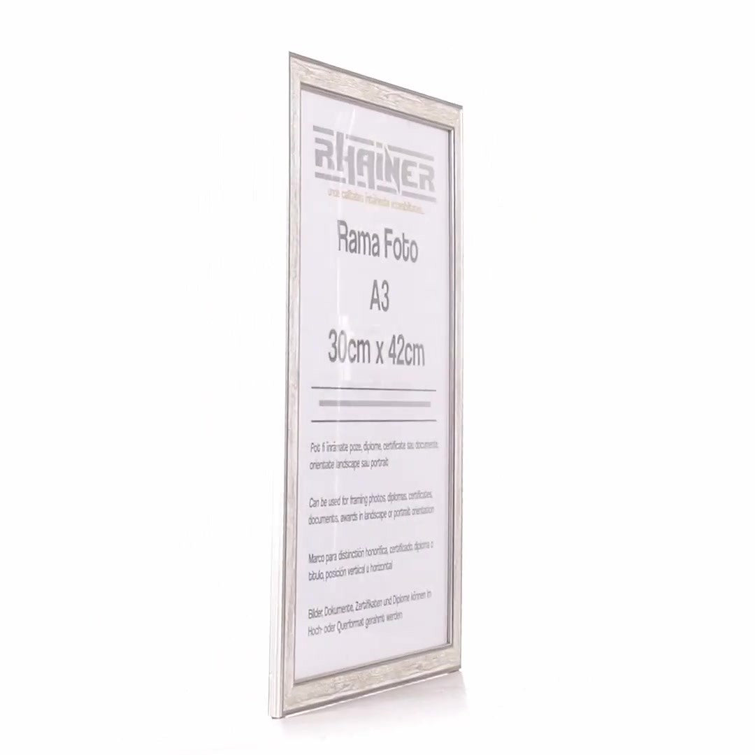 Silver Porto photo frame A3