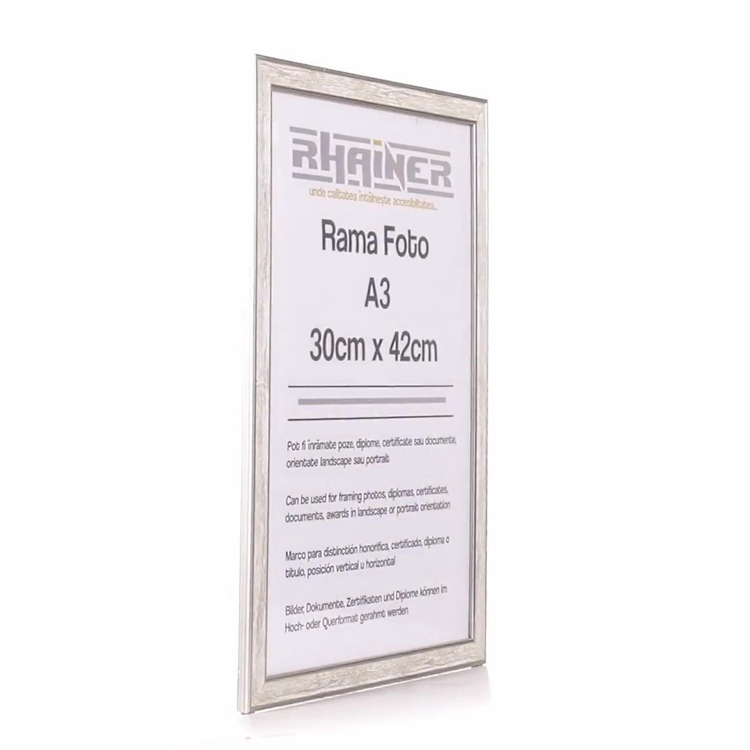 Silver Porto photo frame A3