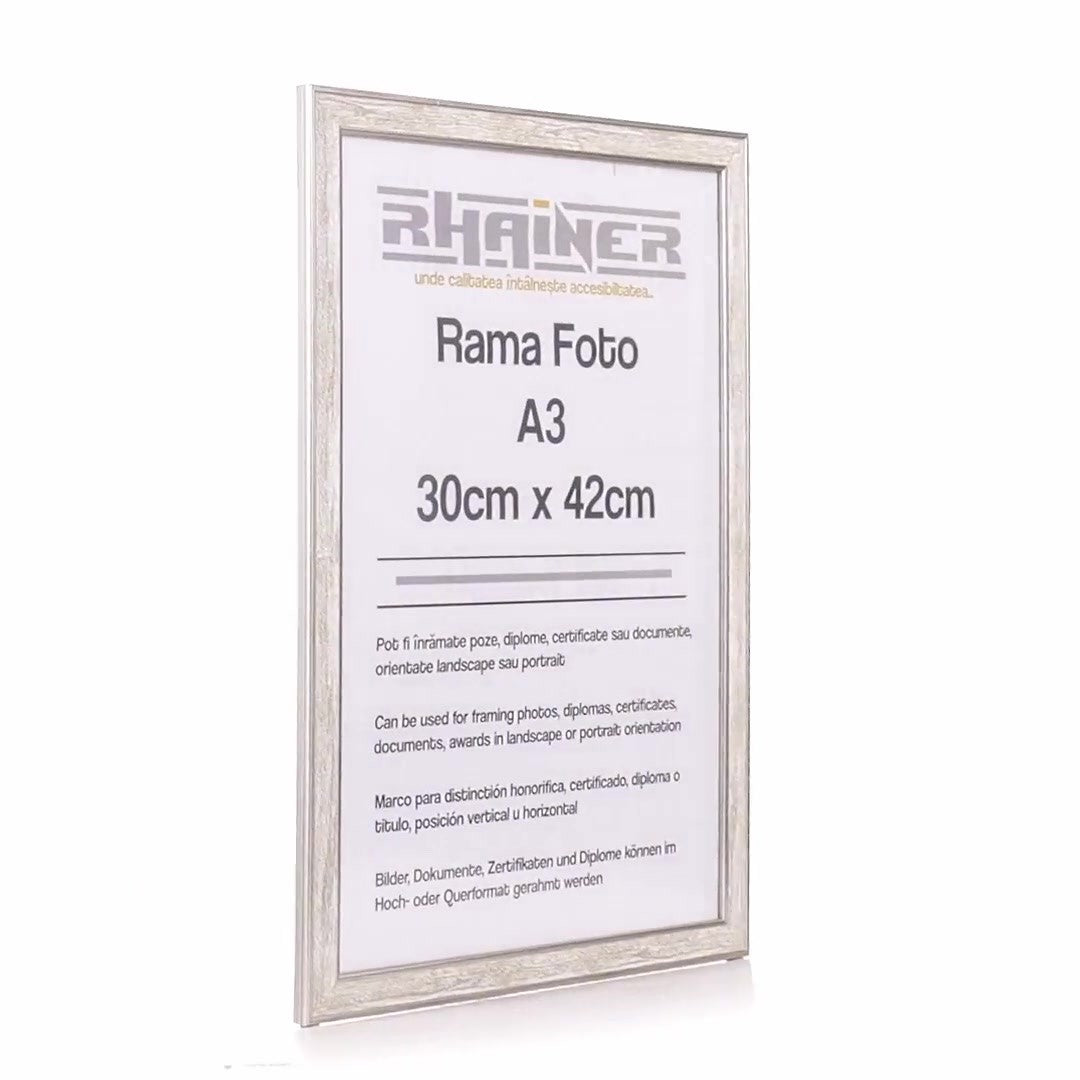 Silver Porto photo frame A3