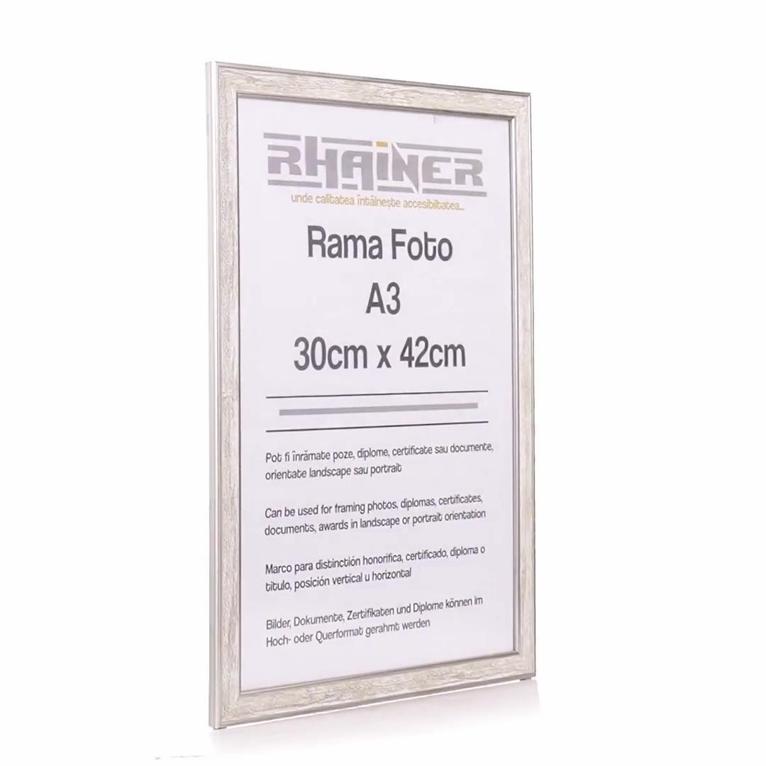 Silver Porto photo frame A3