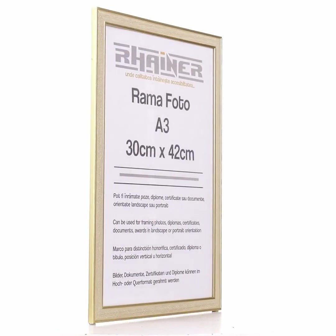 Porto gold photo frame A3