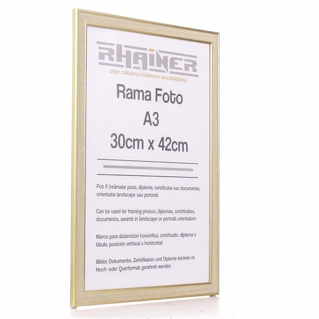 Porto gold photo frame A3