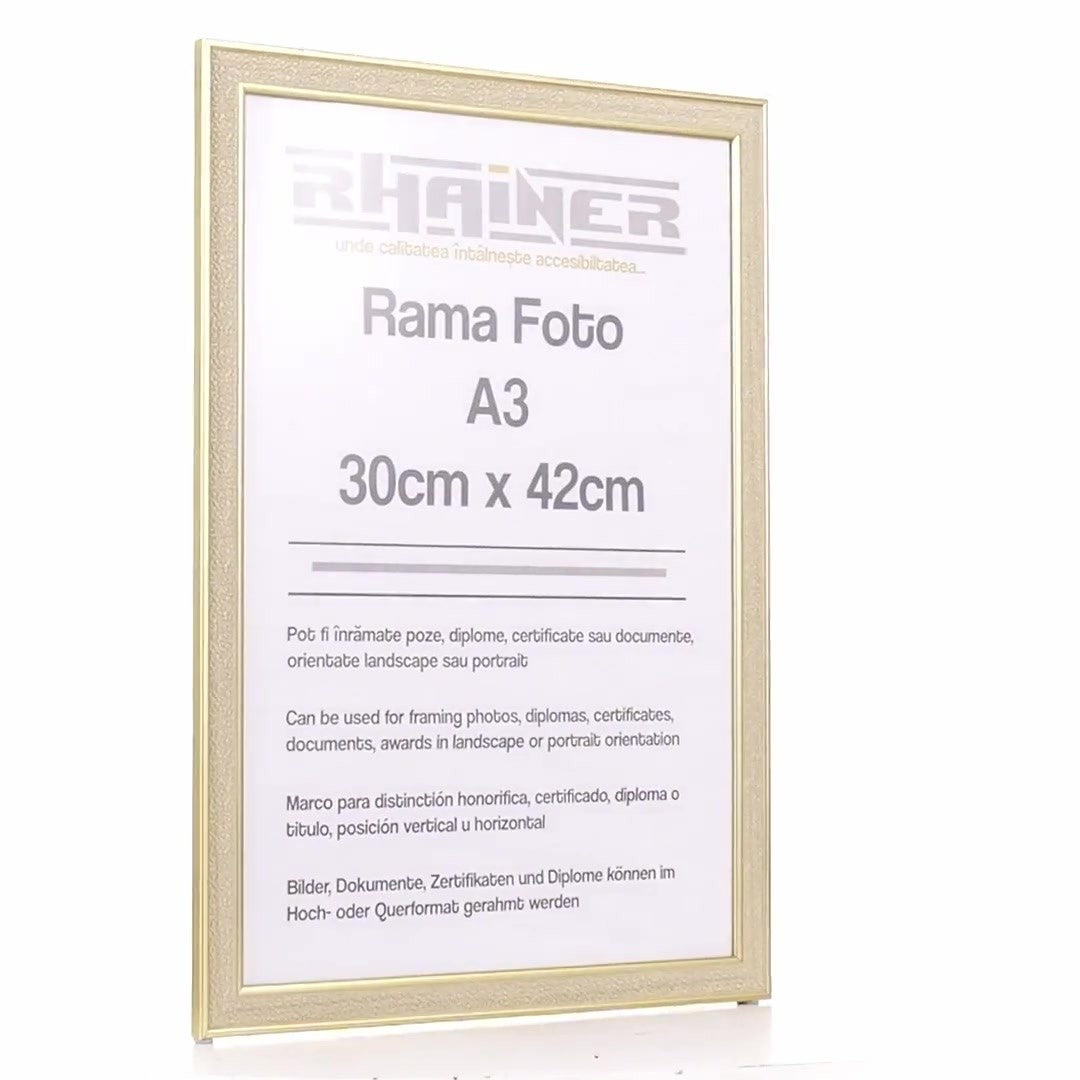 Porto gold photo frame A3