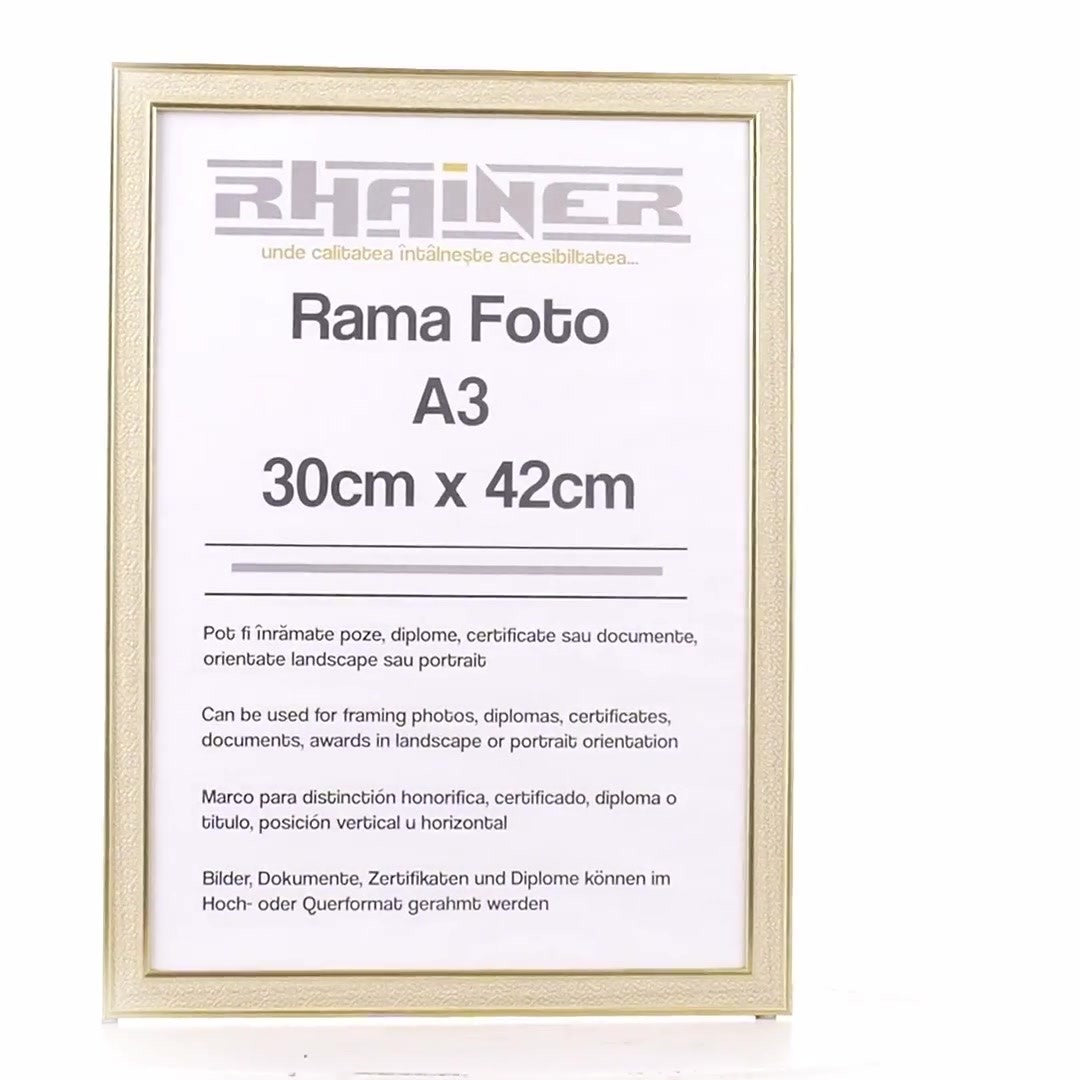 Porto gold photo frame A3