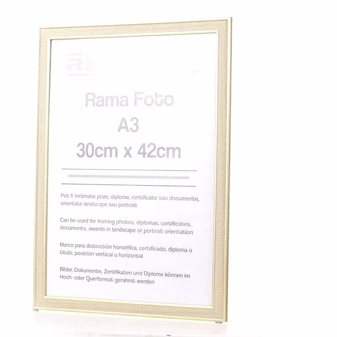 Porto gold photo frame A3