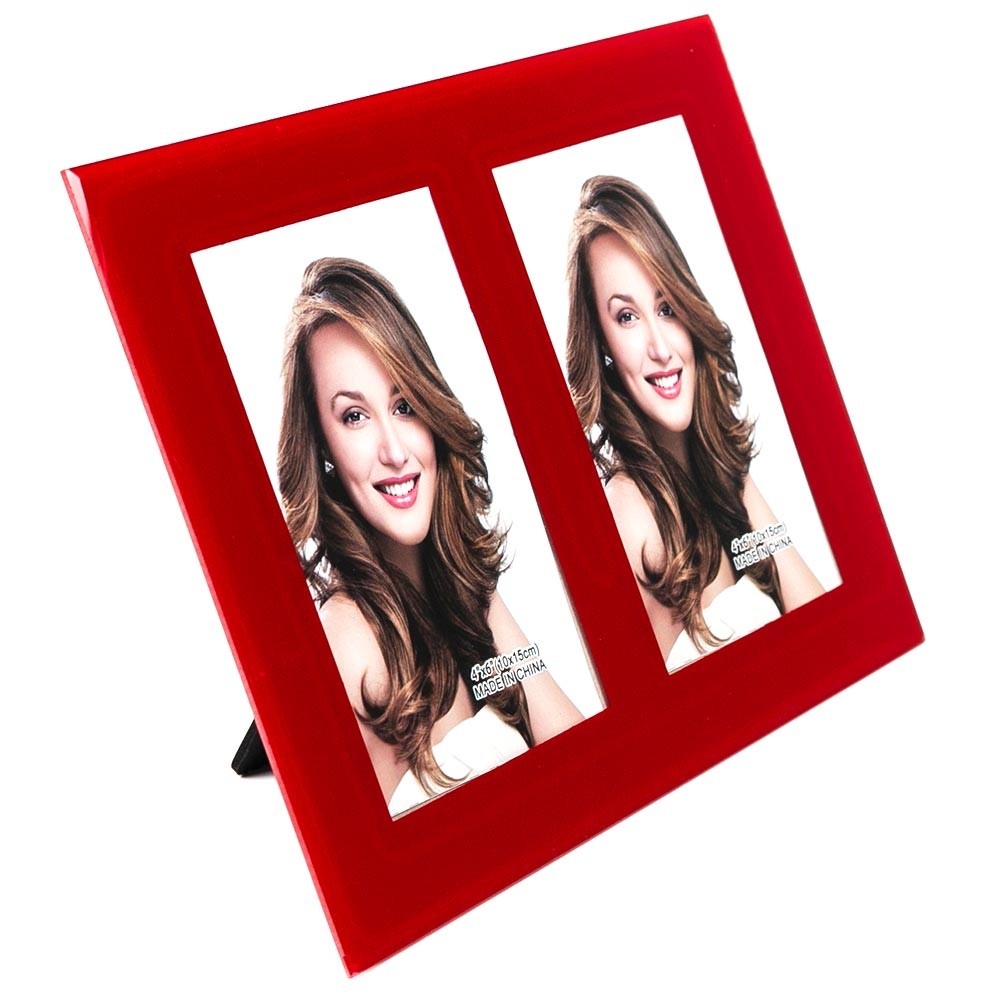 Double glass photo frame Cordoba red 10x15