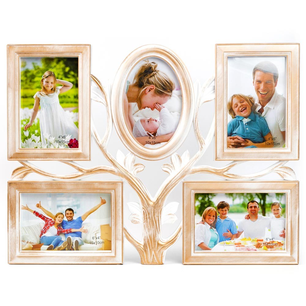 Wenge Tree Collage Photo Frame 5 Photos