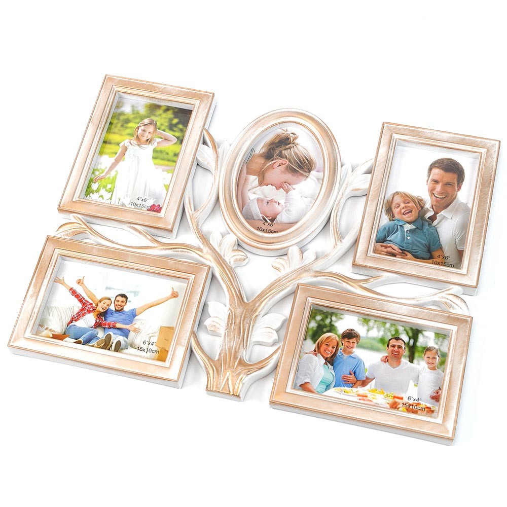 Wenge Tree Collage Photo Frame 5 Photos