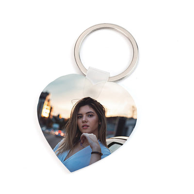 Breloc sublimabil din plastic inima
