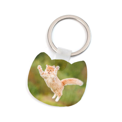 Breloc sublimabil din plastic pisica SW650106 - Green Print