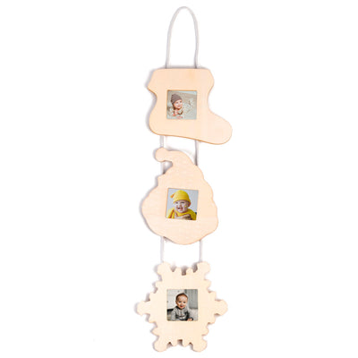 Rama foto lemn ciorap caciula fulg