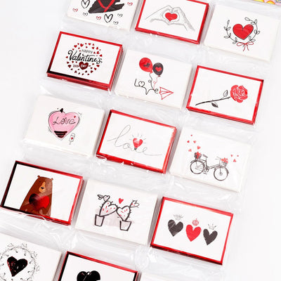 Mini felicitari 6x9 modele LOVE2 - set 120 buc XCC3058 - Green Print