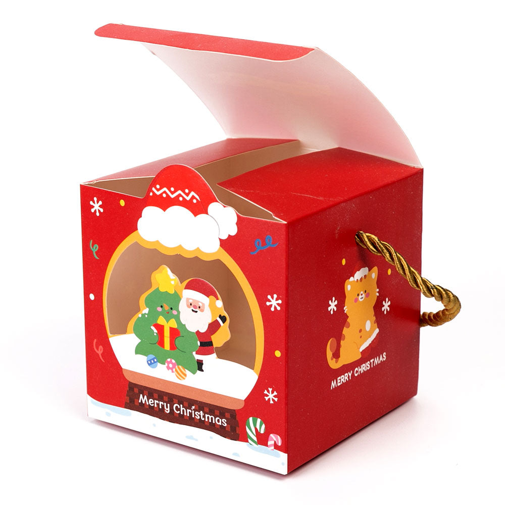 Cutie cani 3D Craciun cu maner de sfoara