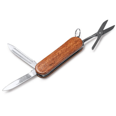 Mini briceag multifunctional cu maner de lemn NA1250S129 - Green Print