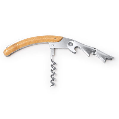 Tirbuson metalic cu maner de bambus