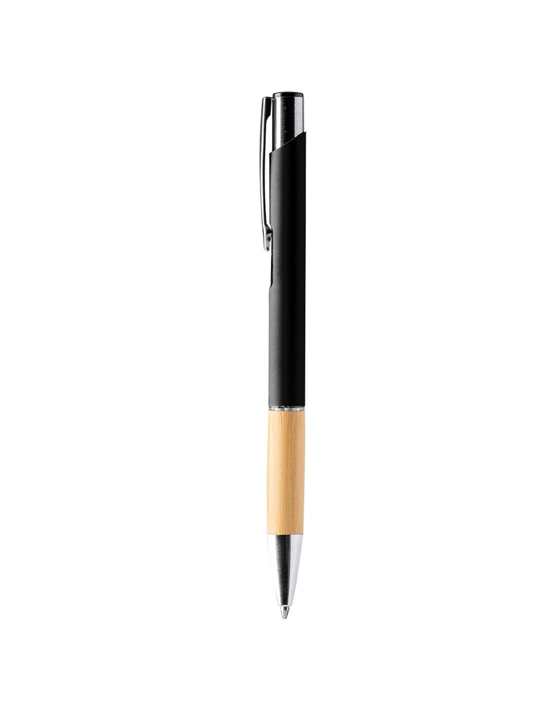 Aluminum and bamboo pen NERO