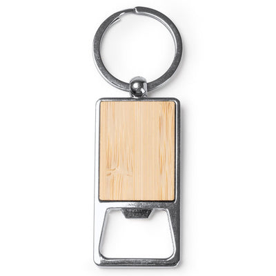 Breloc gravabil desfacator lemn+metal KO1260S129 - Green Print