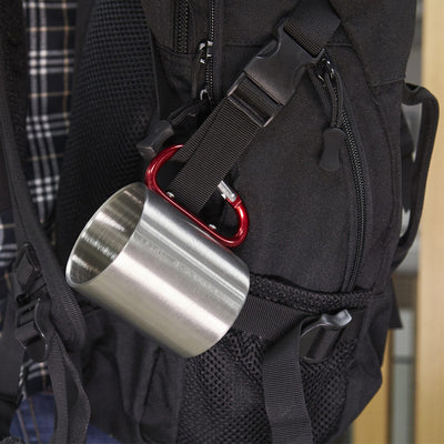 Cana metal inox sublimabila cu maner albastru