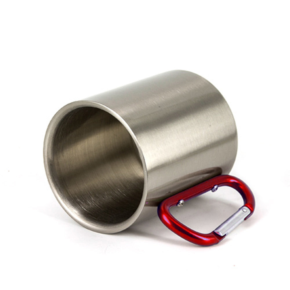 Cana metal inox sublimabila cu maner albastru