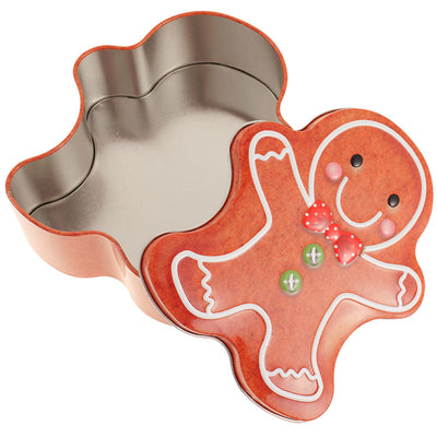 Cutie metalica cu forma de omulet turta dulce