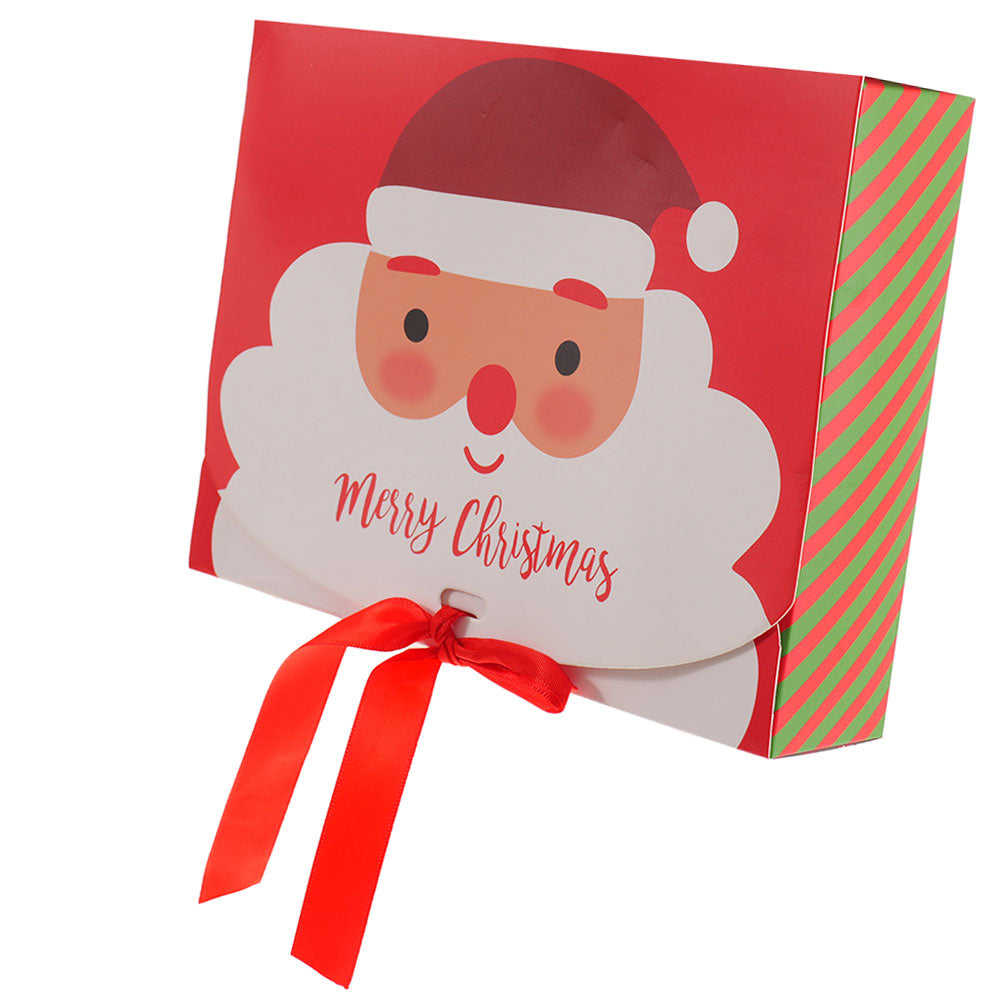 Cutie dreptunghiulara de cadou cu funda MOS CRACIUN